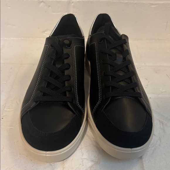 NWB Ecco Black Pure Silver Street Lite Lace Up Shoes Size 40 Made in Portugal - Picture 2 of 8